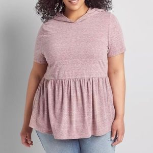 Short Sleeve Hooded Babydoll Tee